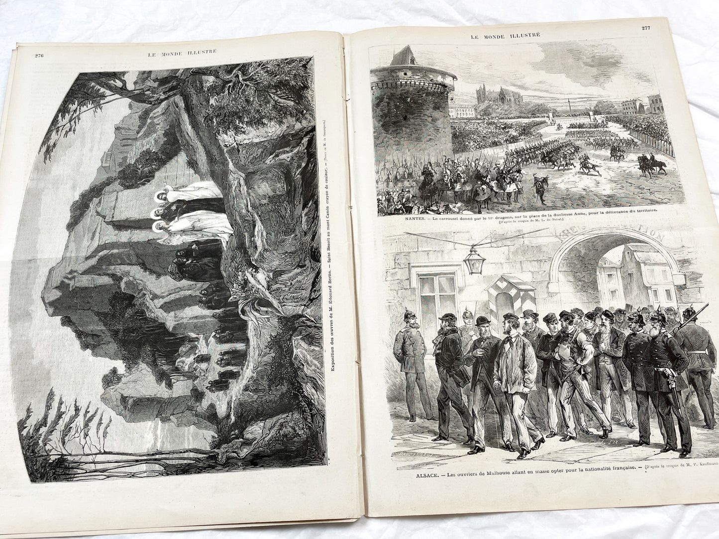 1870s - Stunning newspaper "Le monde illustré" with beautiful engravings - French newspaper from 1872 - 16 pages
