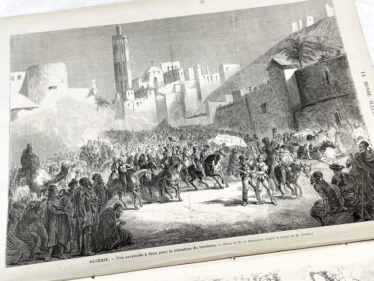 1870s - Stunning newspaper "Le monde illustré" with beautiful engravings - French newspaper from 1872 - 16 pages