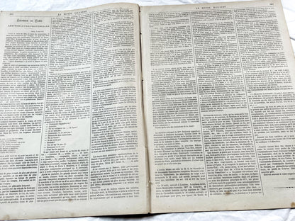 1870s - Stunning newspaper "Le monde illustré" with beautiful engravings - French newspaper from 1872 - 16 pages