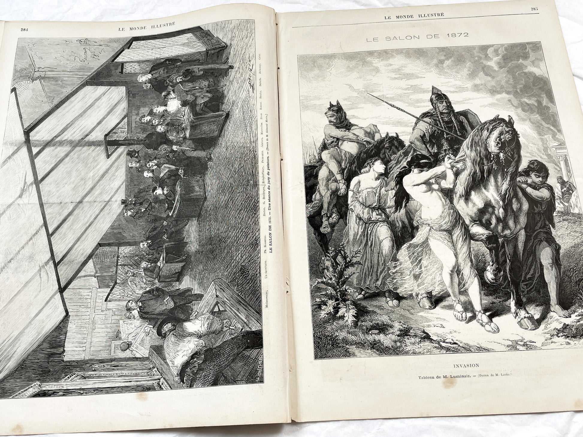 1870s - Stunning newspaper "Le monde illustré" with beautiful engravings - French newspaper from 1872 - 16 pages