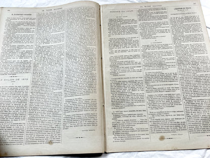 1870s - Stunning newspaper "Le monde illustré" with beautiful engravings - French newspaper from 1872 - 16 pages