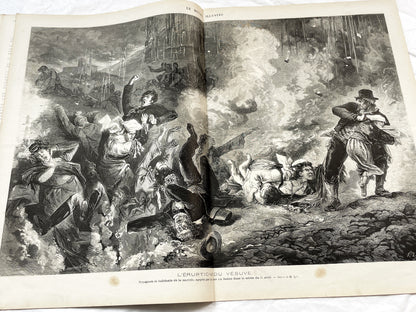1870s - Stunning newspaper "Le monde illustré" with beautiful engravings - French newspaper from 1872 - 16 pages