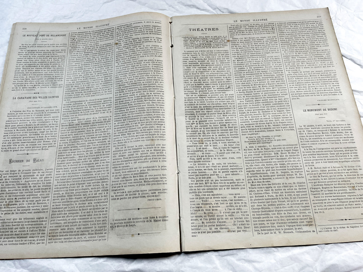 1870s - Stunning newspaper "Le monde illustré" with beautiful engravings - French newspaper from 1872 - 16 pages