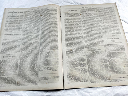 1870s - Stunning newspaper "Le monde illustré" with beautiful engravings - French newspaper from 1872 - 16 pages