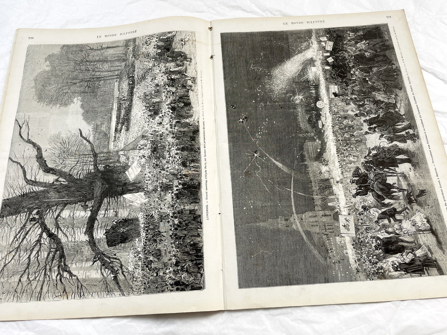 1870s - Stunning newspaper "Le monde illustré" with beautiful engravings - French newspaper from 1872 - 16 pages