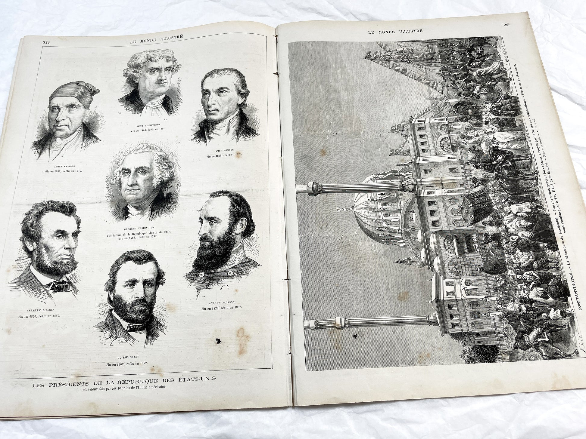 1870s - Stunning newspaper "Le monde illustré" with beautiful engravings - French newspaper from 1872 - 16 pages