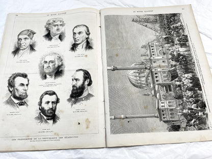 1870s - Stunning newspaper "Le monde illustré" with beautiful engravings - French newspaper from 1872 - 16 pages