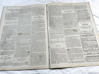 1870s - Stunning newspaper "Le monde illustré" with beautiful engravings - French newspaper from 1872 - 16 pages