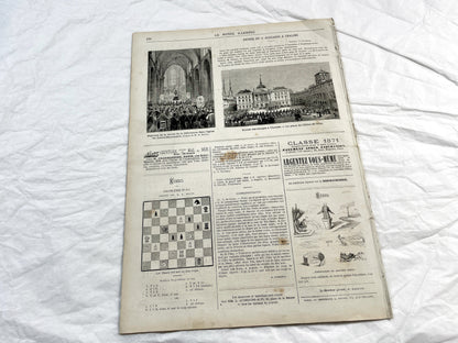 1870s - Stunning newspaper "Le monde illustré" with beautiful engravings - French newspaper from 1872 - 16 pages