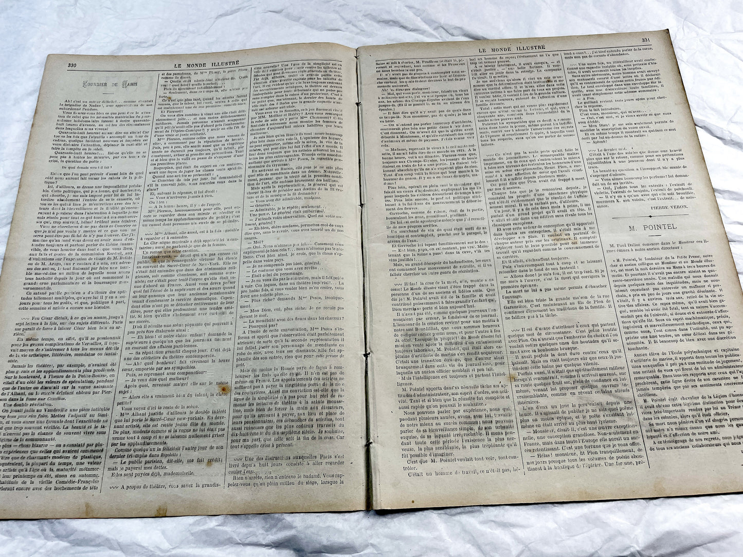 1870s - Stunning newspaper "Le monde illustré" with beautiful engravings - French newspaper from 1872 - 16 pages