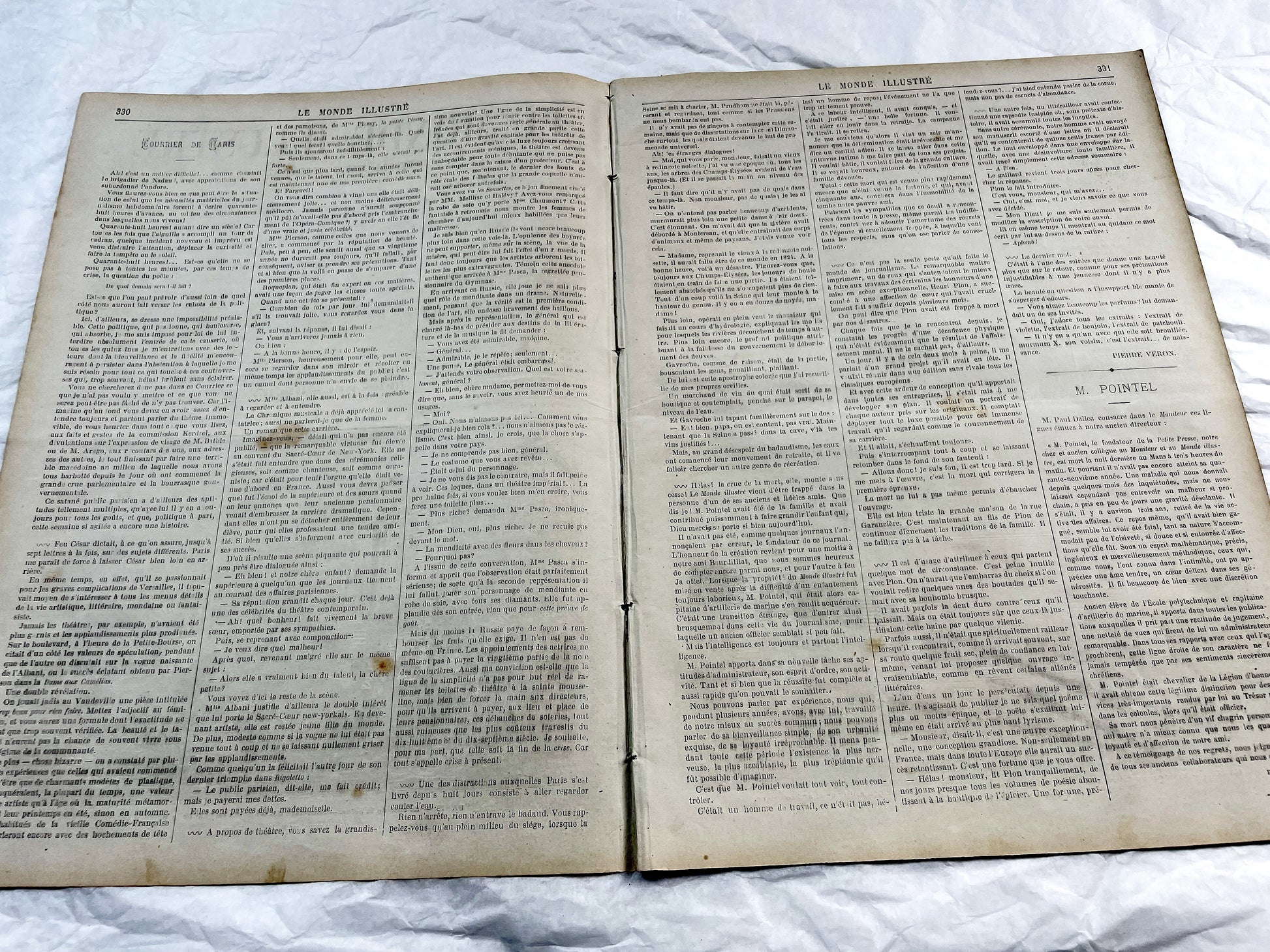 1870s - Stunning newspaper "Le monde illustré" with beautiful engravings - French newspaper from 1872 - 16 pages