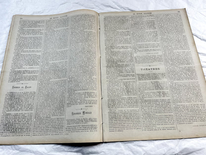 1870s - Stunning newspaper "Le monde illustré" with beautiful engravings - French newspaper from 1872 - 16 pages