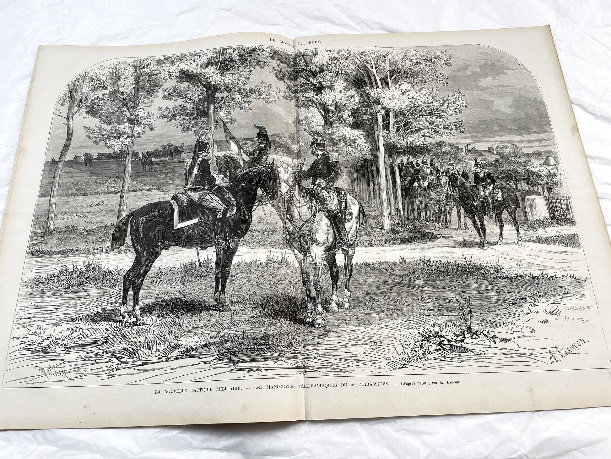 1870s - Stunning newspaper "Le monde illustré" with beautiful engravings - French newspaper from 1872 - 16 pages