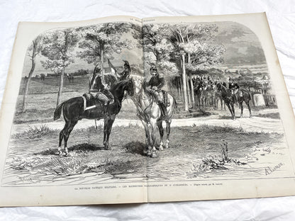 1870s - Stunning newspaper "Le monde illustré" with beautiful engravings - French newspaper from 1872 - 16 pages