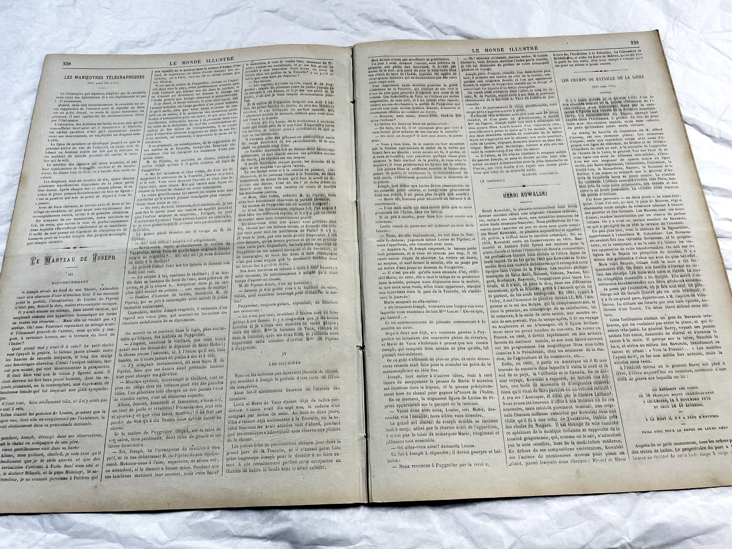 1870s - Stunning newspaper "Le monde illustré" with beautiful engravings - French newspaper from 1872 - 16 pages