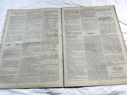 1870s - Stunning newspaper "Le monde illustré" with beautiful engravings - French newspaper from 1872 - 16 pages