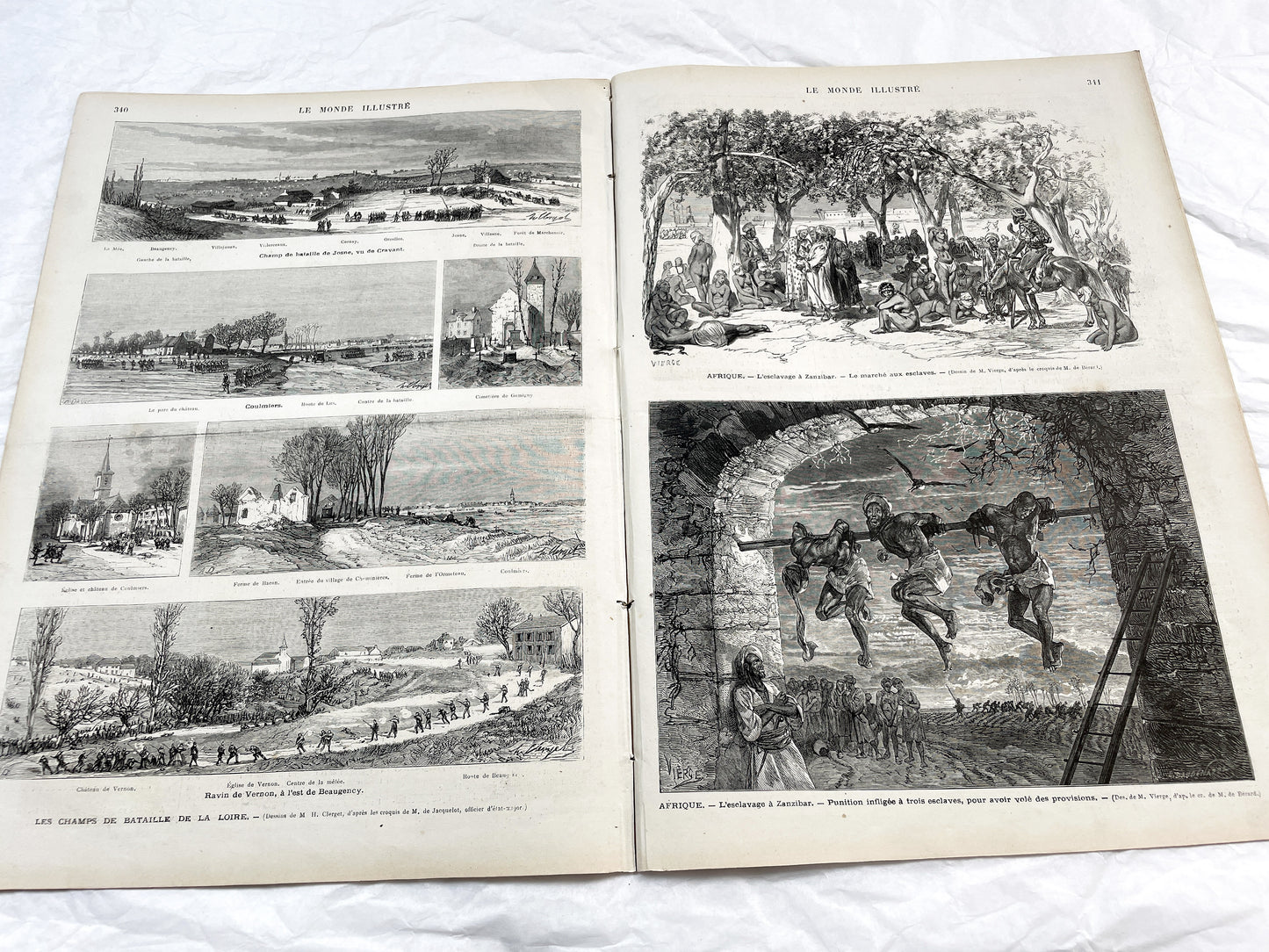 1870s - Stunning newspaper "Le monde illustré" with beautiful engravings - French newspaper from 1872 - 16 pages