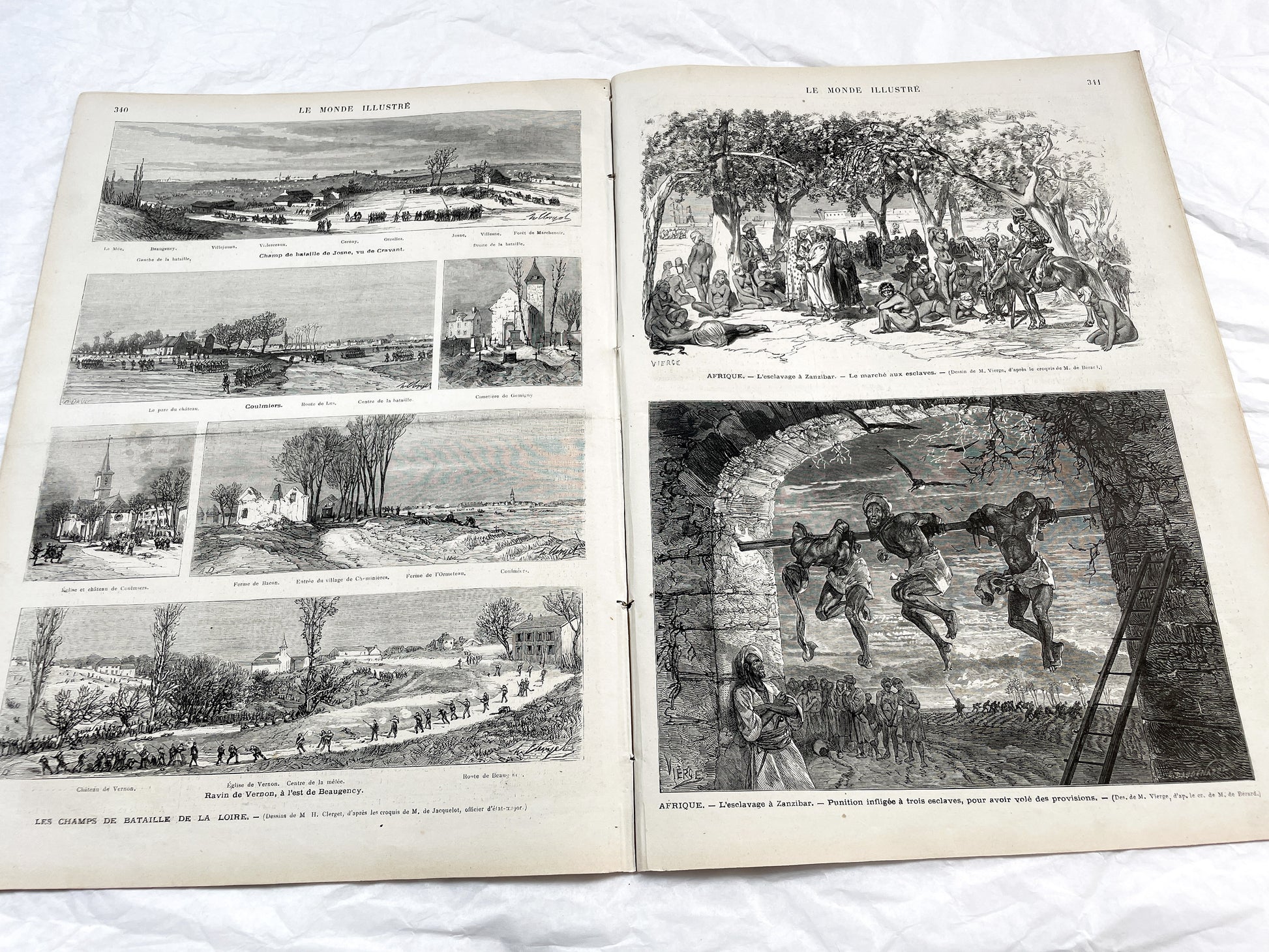 1870s - Stunning newspaper "Le monde illustré" with beautiful engravings - French newspaper from 1872 - 16 pages