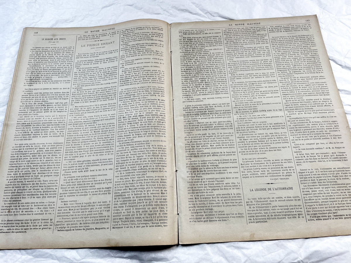 1870s - Stunning newspaper "Le monde illustré" with beautiful engravings - French newspaper from 1872 - 16 pages