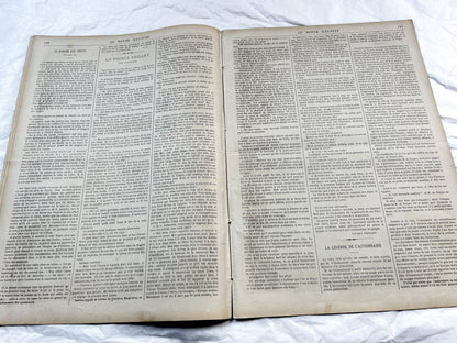 1870s - Stunning newspaper "Le monde illustré" with beautiful engravings - French newspaper from 1872 - 16 pages