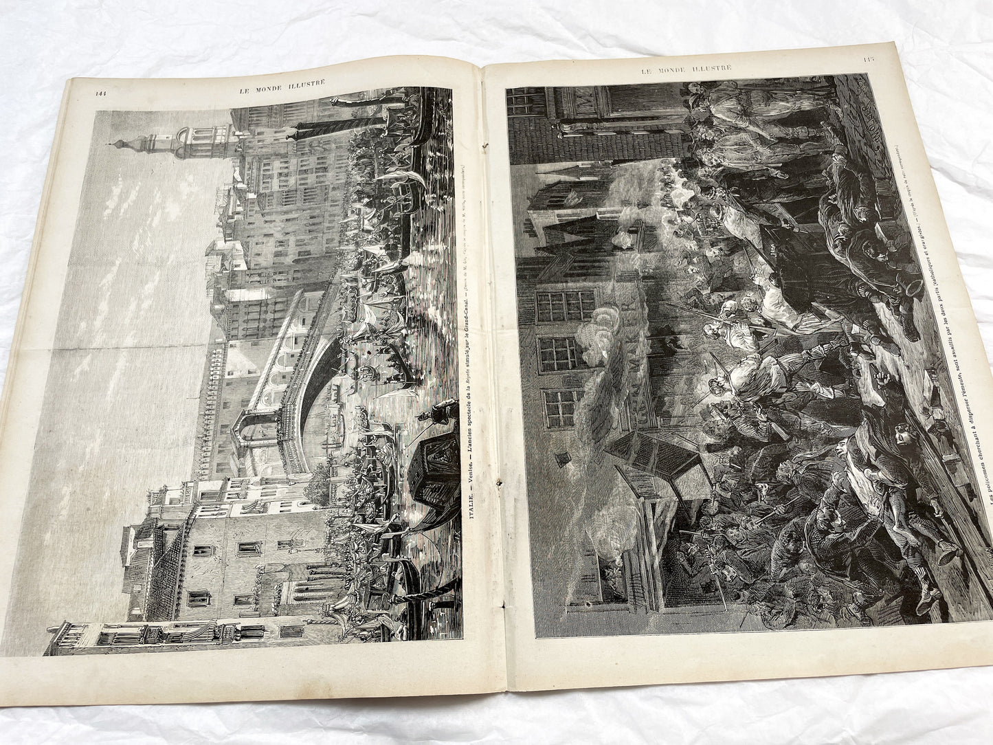 1870s - Stunning newspaper "Le monde illustré" with beautiful engravings - French newspaper from 1872 - 16 pages