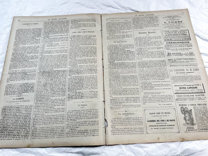 1870s - Stunning newspaper "Le monde illustré" with beautiful engravings - French newspaper from 1872 - 16 pages