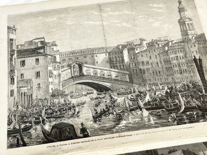 1870s - Stunning newspaper "Le monde illustré" with beautiful engravings - French newspaper from 1872 - 16 pages