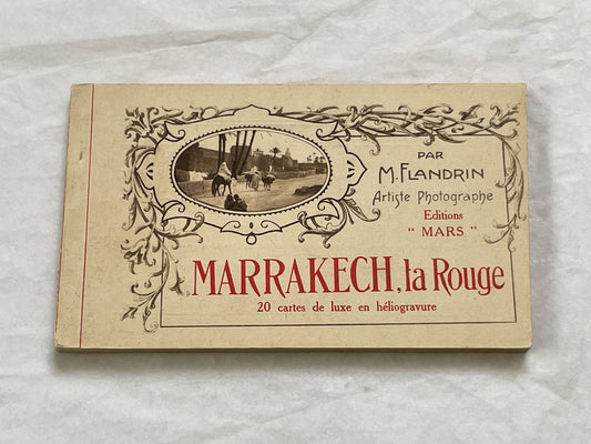 1920s - Marrakesh Heliogravure Postcard Booklet - Vintage Morocco Travel Souvenir - Photography - Historic African City Scapes and Culture