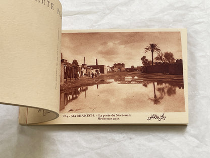 1920s - Marrakesh Heliogravure Postcard Booklet - Vintage Morocco Travel Souvenir - Photography - Historic African City Scapes and Culture