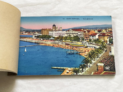 1920s - 15 Vintage Postcards - Folder - French Riviera Travel Souvenir - Côte d'Azur Scenery - Monaco - Cannes - Menton - Antibes