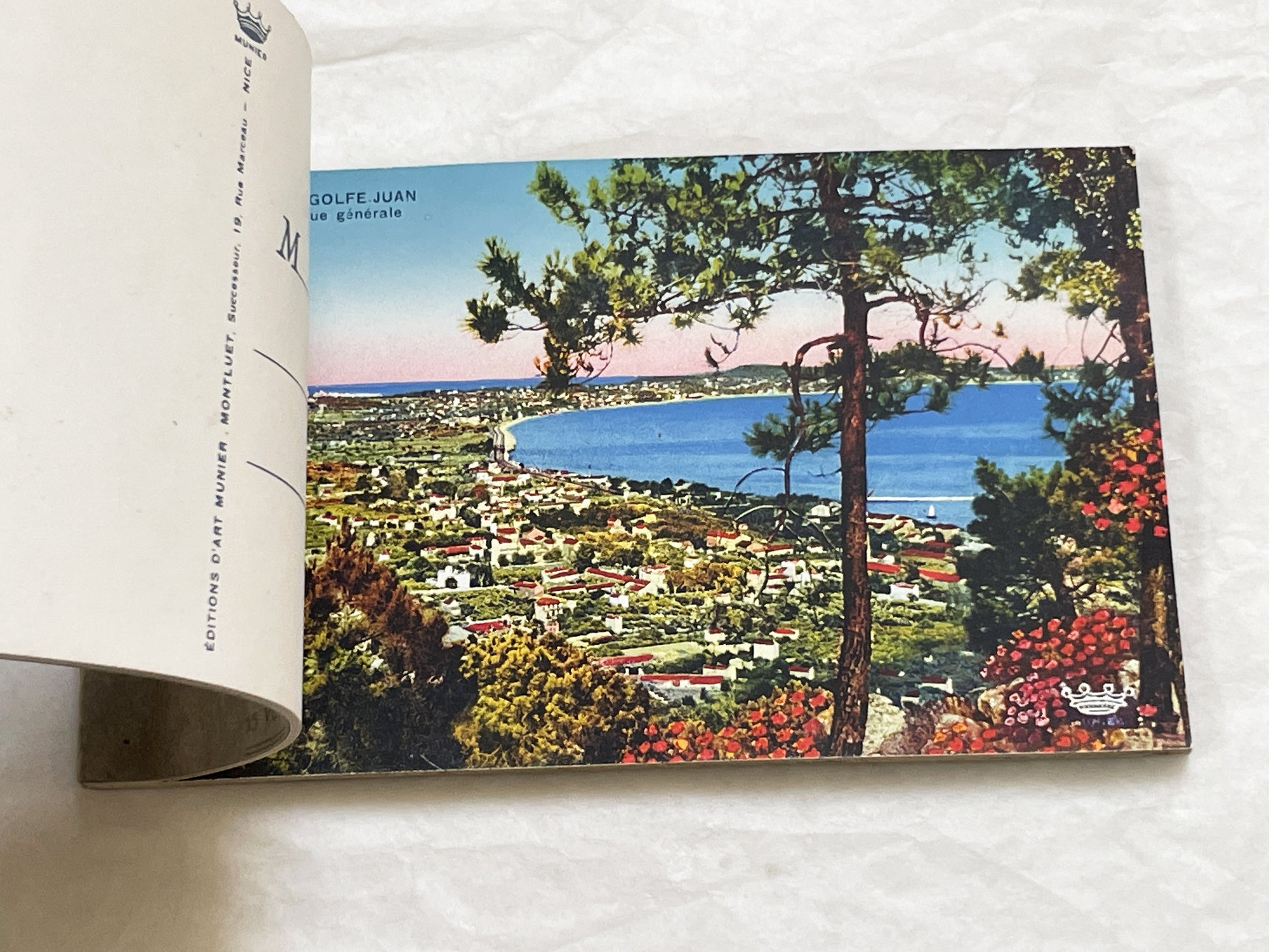 1920s - 15 Vintage Postcards - Folder - French Riviera Travel Souvenir - Côte d'Azur Scenery - Monaco - Cannes - Menton - Antibes