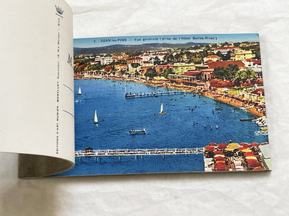 1920s - 15 Vintage Postcards - Folder - French Riviera Travel Souvenir - Côte d'Azur Scenery - Monaco - Cannes - Menton - Antibes