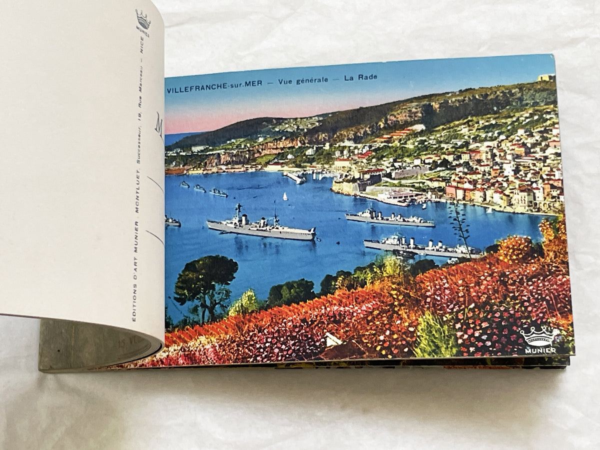 1920s - 15 Vintage Postcards - Folder - French Riviera Travel Souvenir - Côte d'Azur Scenery - Monaco - Cannes - Menton - Antibes