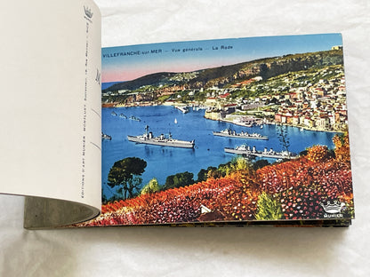1920s - 15 Vintage Postcards - Folder - French Riviera Travel Souvenir - Côte d'Azur Scenery - Monaco - Cannes - Menton - Antibes