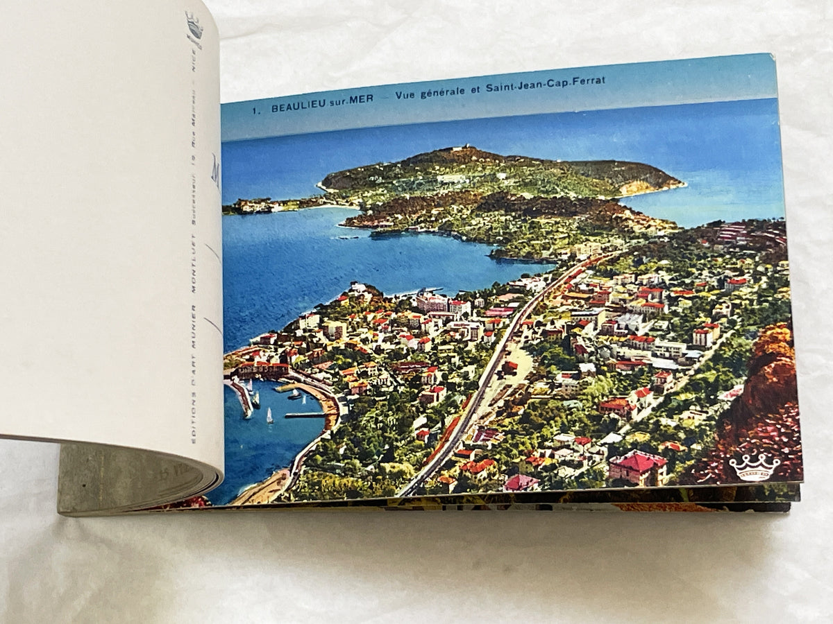 1920s - 15 Vintage Postcards - Folder - French Riviera Travel Souvenir - Côte d'Azur Scenery - Monaco - Cannes - Menton - Antibes