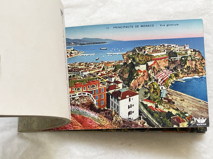 1920s - 15 Vintage Postcards - Folder - French Riviera Travel Souvenir - Côte d'Azur Scenery - Monaco - Cannes - Menton - Antibes