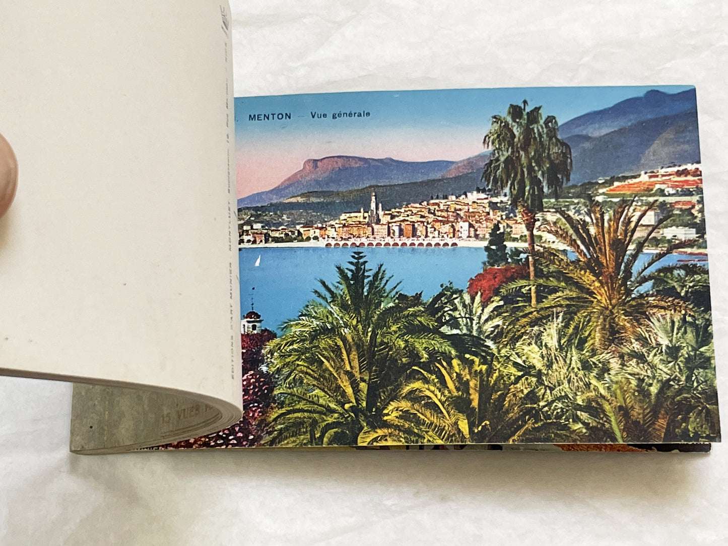1920s - 15 Vintage Postcards - Folder - French Riviera Travel Souvenir - Côte d'Azur Scenery - Monaco - Cannes - Menton - Antibes