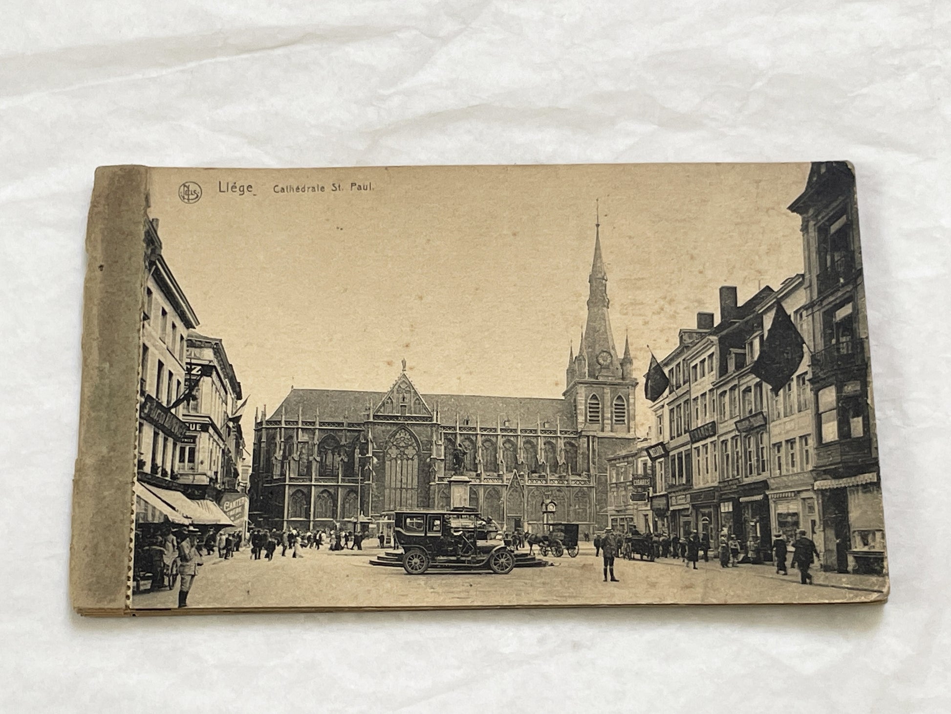 1910s - Vintage Liège Postcard Book - Historic Belgian Cityscape Views and Landmarks - Collectible European Travel Souvenir Album