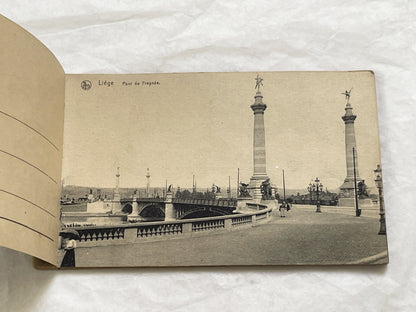 1910s - Vintage Liège Postcard Book - Historic Belgian Cityscape Views and Landmarks - Collectible European Travel Souvenir Album