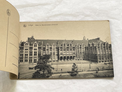 1910s - Vintage Liège Postcard Book - Historic Belgian Cityscape Views and Landmarks - Collectible European Travel Souvenir Album