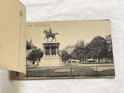 1910s - Vintage Liège Postcard Book - Historic Belgian Cityscape Views and Landmarks - Collectible European Travel Souvenir Album