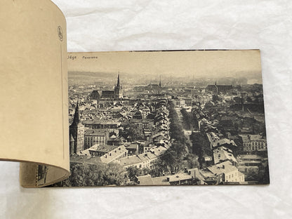 1910s - Vintage Liège Postcard Book - Historic Belgian Cityscape Views and Landmarks - Collectible European Travel Souvenir Album