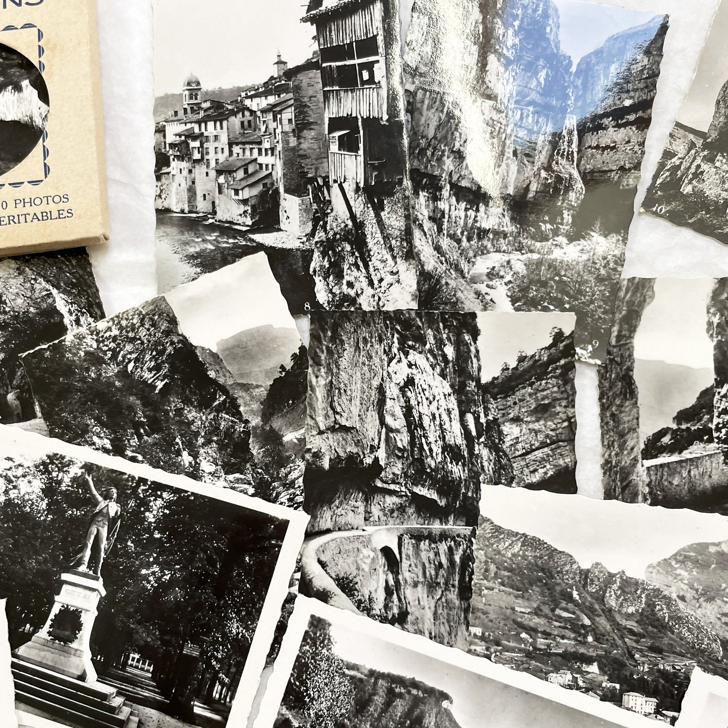 1930s - 20 Vintage French Photo - Pont-en-Royans and Lons-le-Saunier - Scenic Views - Historical French Photography Collection