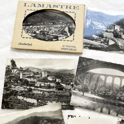 1930s - Vintage French Real Photo Postcard Sets - Lamastre & Arbois Views - Historic Travel Souvenirs - B&W Photography - European Heritage