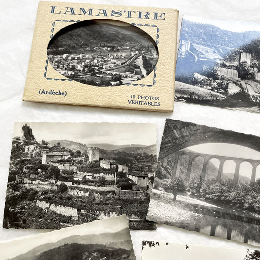 1930s - Vintage French Real Photo Postcard Sets - Lamastre & Arbois Views - Historic Travel Souvenirs - B&W Photography - European Heritage