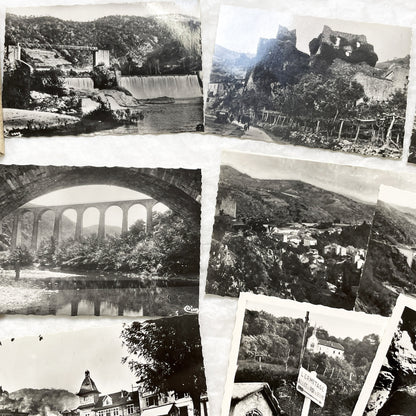 1930s - Vintage French Real Photo Postcard Sets - Lamastre & Arbois Views - Historic Travel Souvenirs - B&W Photography - European Heritage