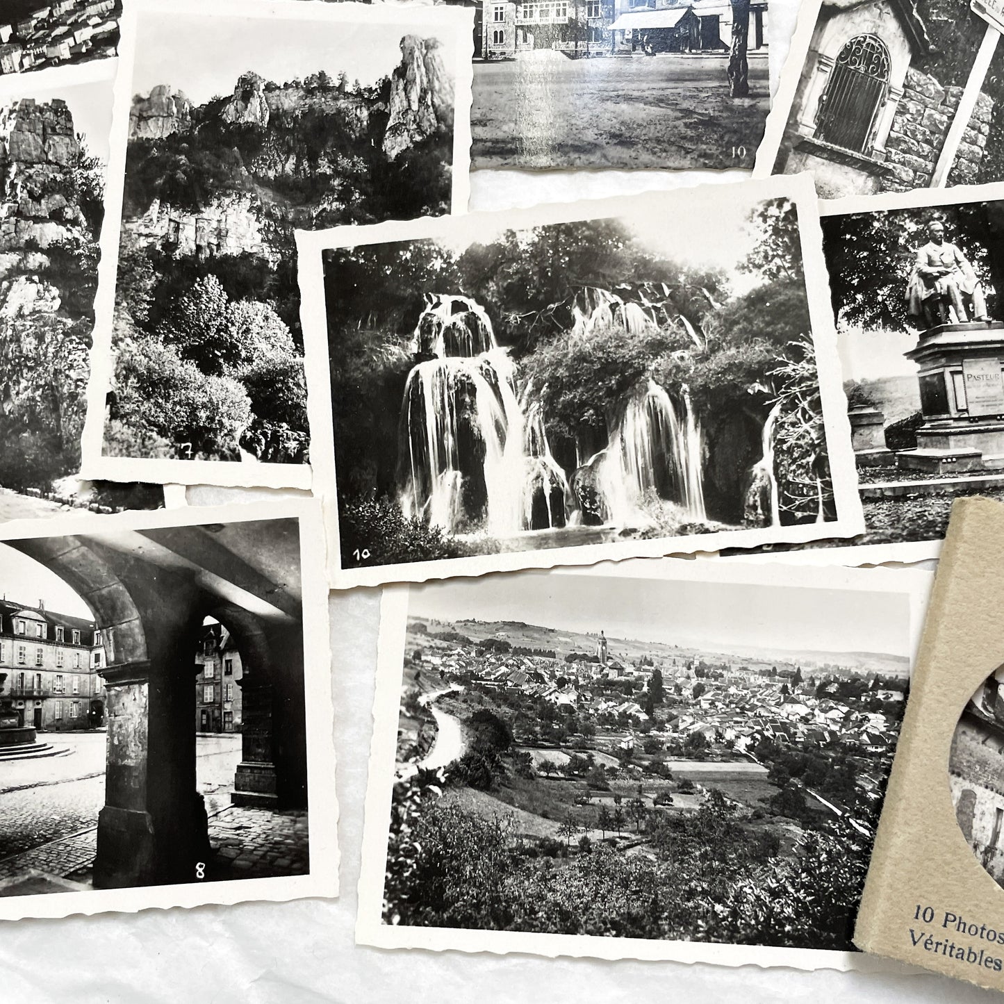1930s - Vintage French Real Photo Postcard Sets - Lamastre & Arbois Views - Historic Travel Souvenirs - B&W Photography - European Heritage