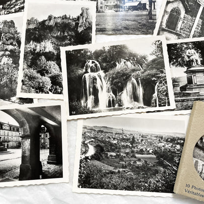 1930s - Vintage French Real Photo Postcard Sets - Lamastre & Arbois Views - Historic Travel Souvenirs - B&W Photography - European Heritage