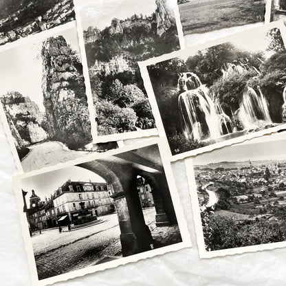 1930s - Vintage French Real Photo Postcard Sets - Lamastre & Arbois Views - Historic Travel Souvenirs - B&W Photography - European Heritage