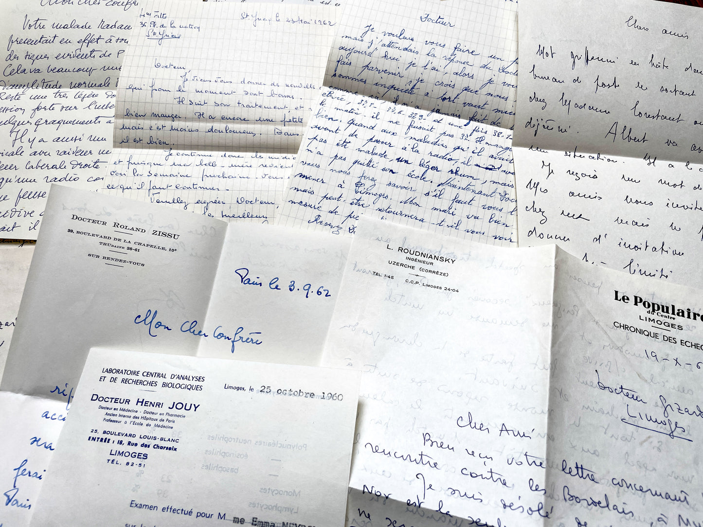 1960s - 20 letters sent to a French doctor during 1960s - The letters he received came from his family, other doctors or chess enthusiasts.
